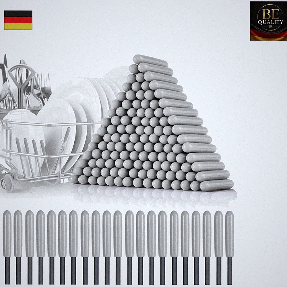 150 St Kappen Geschirrkorb Schutzkappe PVC Grau für Geschirrspüler Zubehör