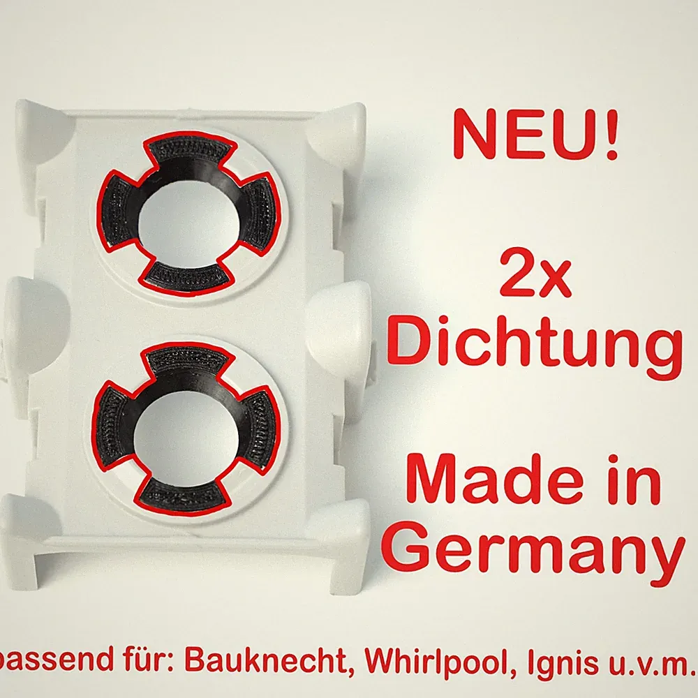 2x D​​ichtung/ Düse, Sprüharmrohr für Geschirrspüler/ Spülmaschine 481253029431