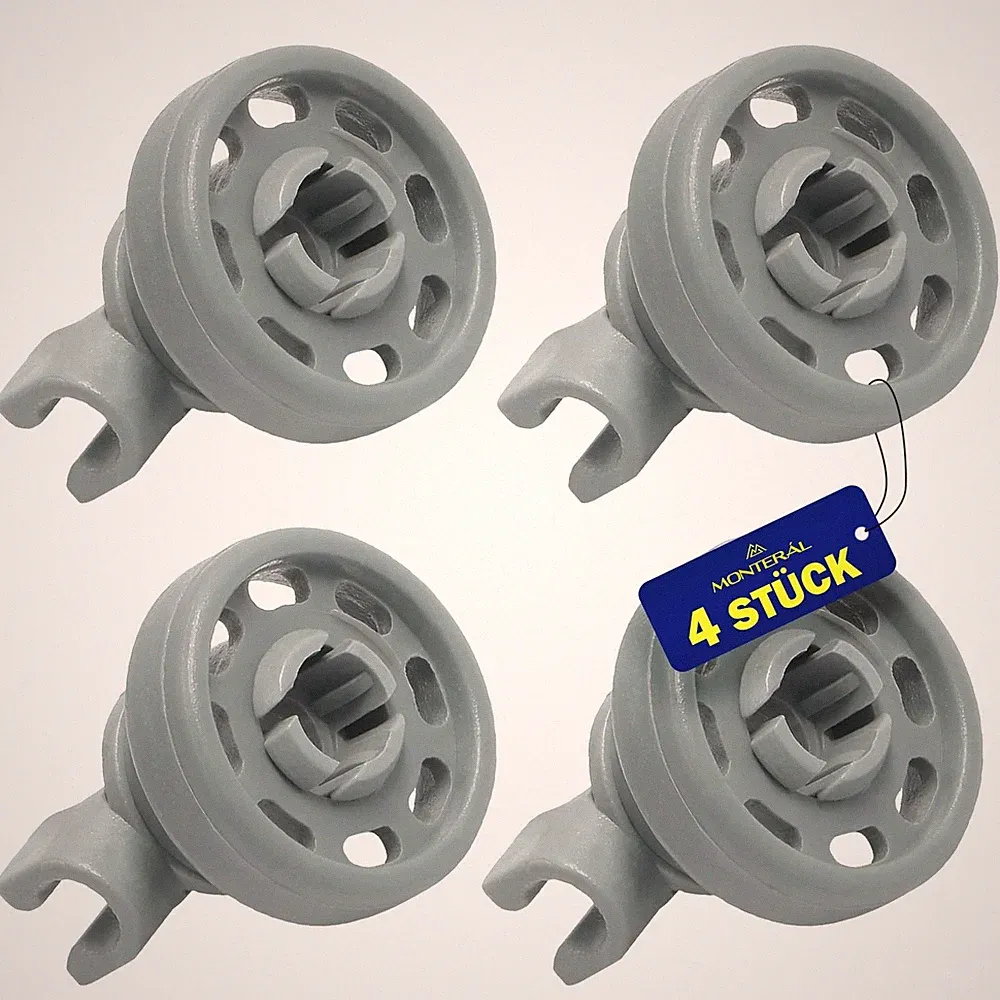 4 Stück Rollen für Spülmaschinenkorb mit dem Originalcode 00028021 00066321 0...