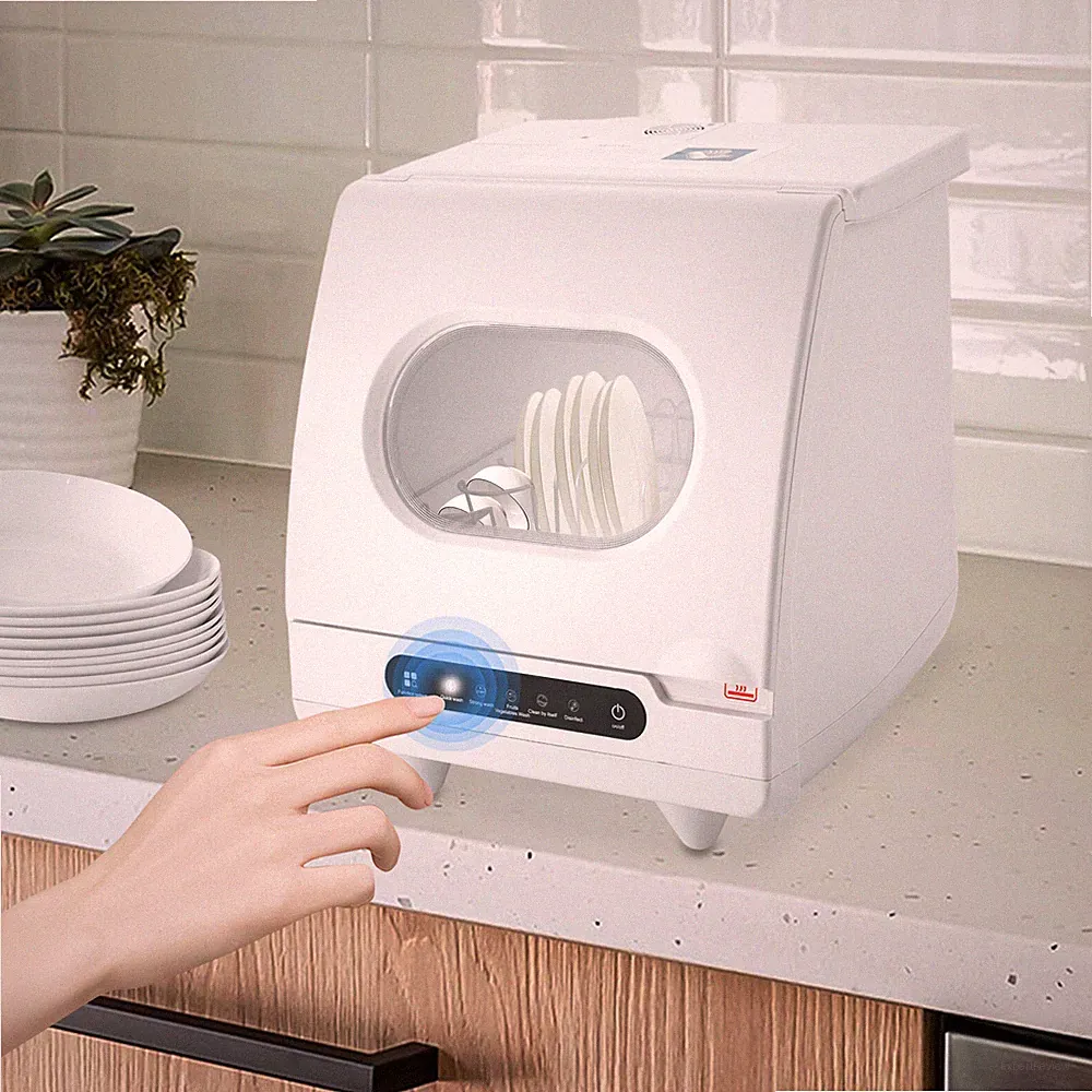 800W Mini Spülmaschine 5L Geschirrspüler Tischgeschirrspüler Freistehen 5 Modi