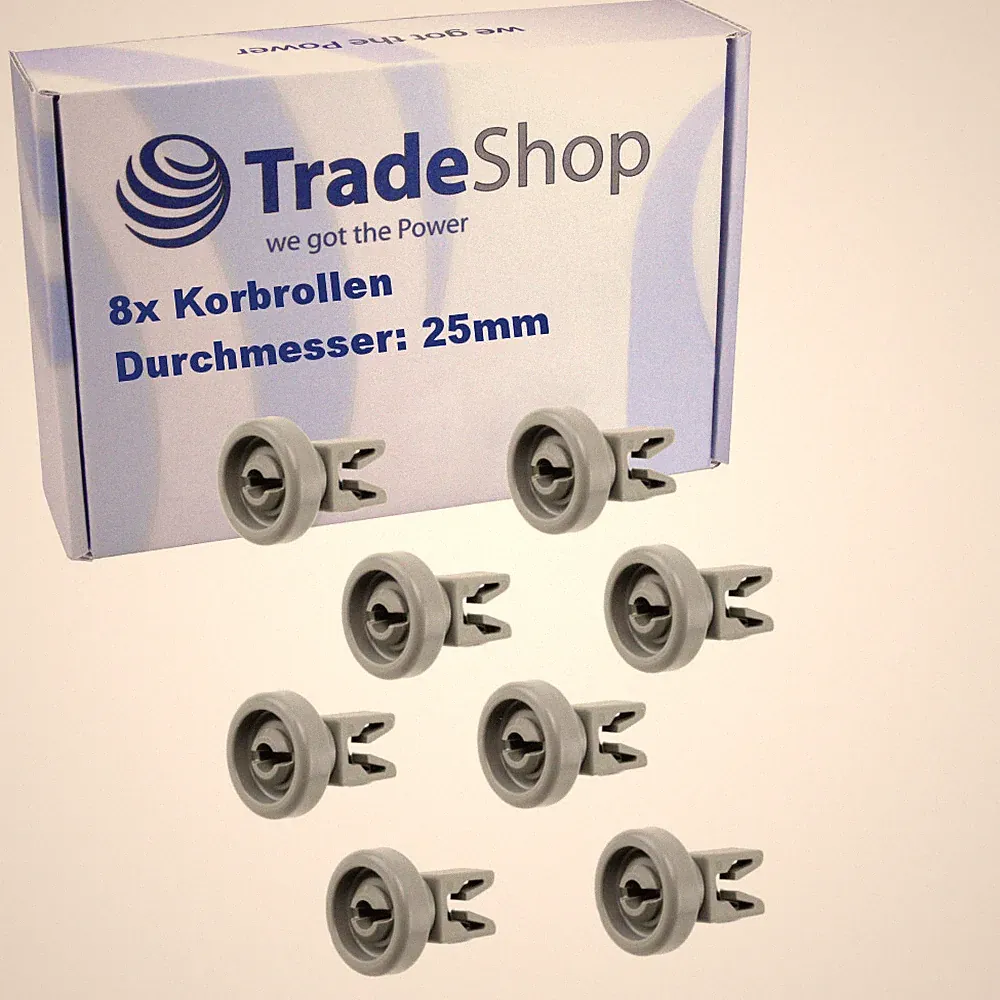 8x Korbrolle 25mmØ für Privileg 224518_11093 237644_11056 245665_11024