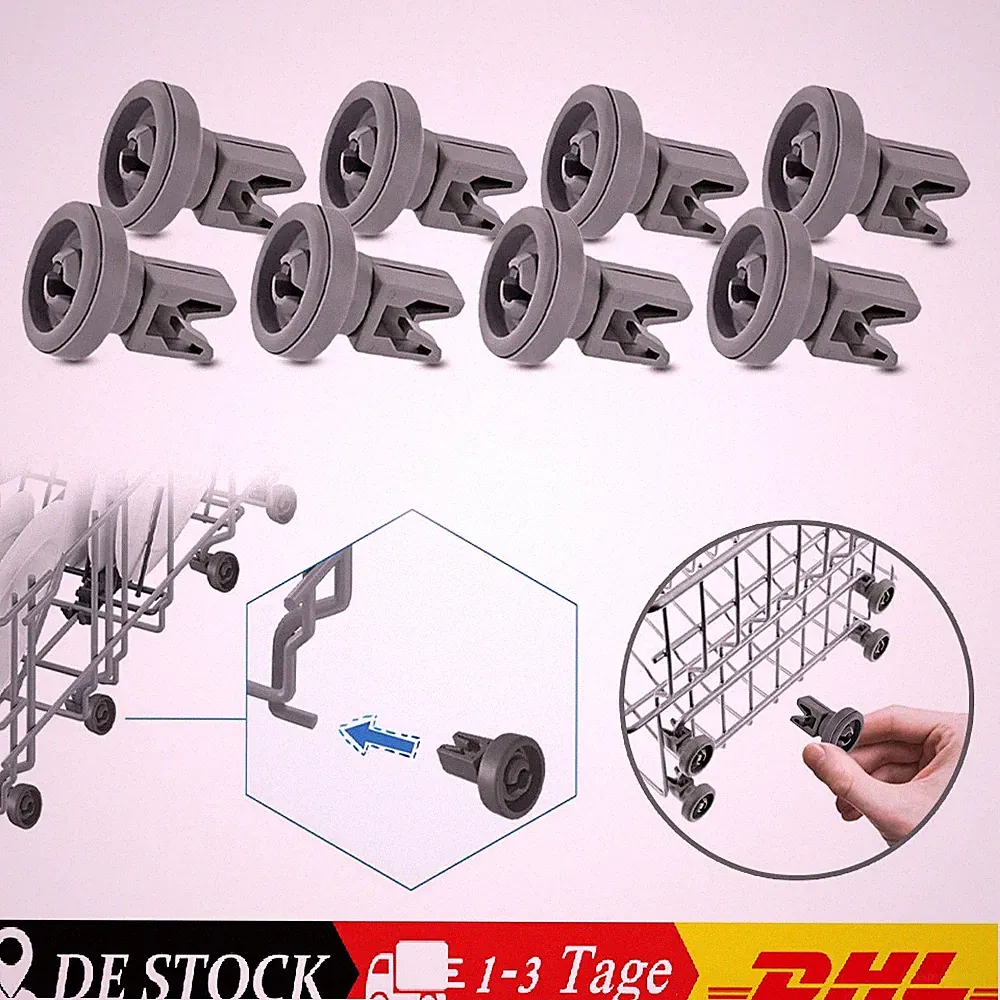 8x Korbrolle Oberkorb oben Für AEG Favorit Privileg Spülmaschine 5028696700-0