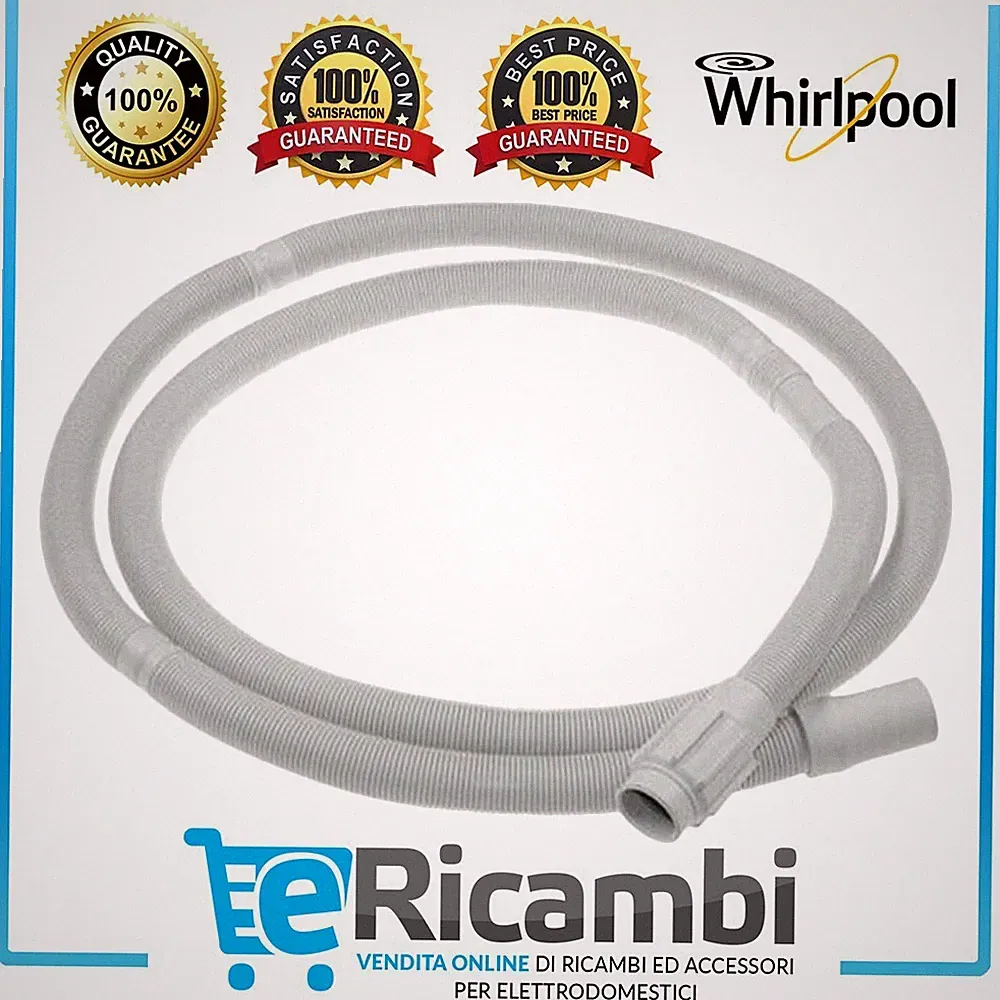 Ablaufschlauch Geschirrspüler 2,2 Meter Whirlpool Ignis Original 481253029113