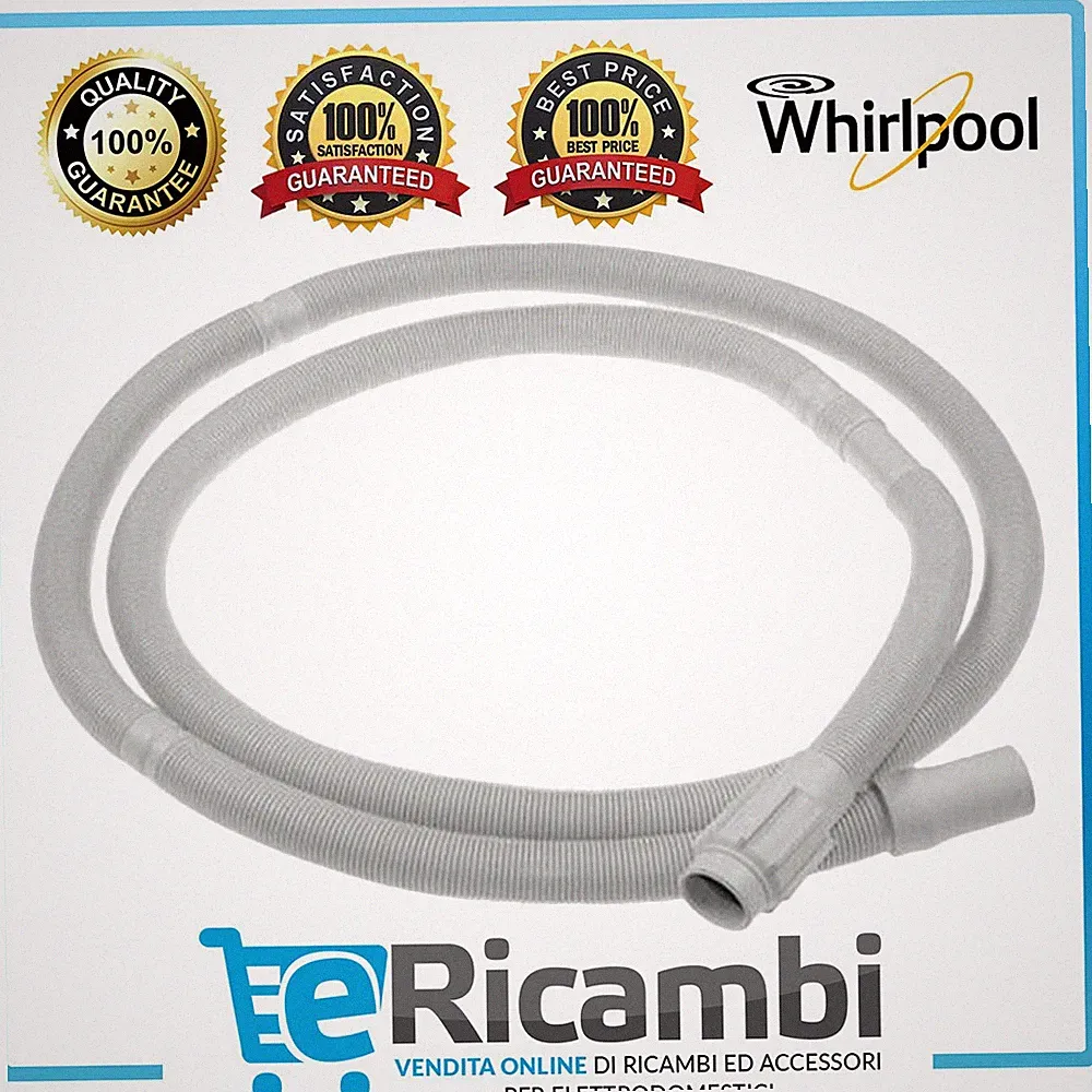 Ablaufschlauch Geschirrspüler 2,2 Meter Whirlpool Ignis Original 481253029113