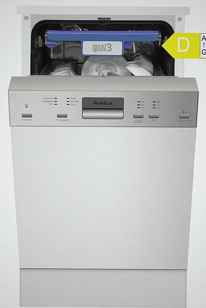 AMICA Geschirrspüler Einbau 45cm 10 Maßgedecke Edelstahl 47dB