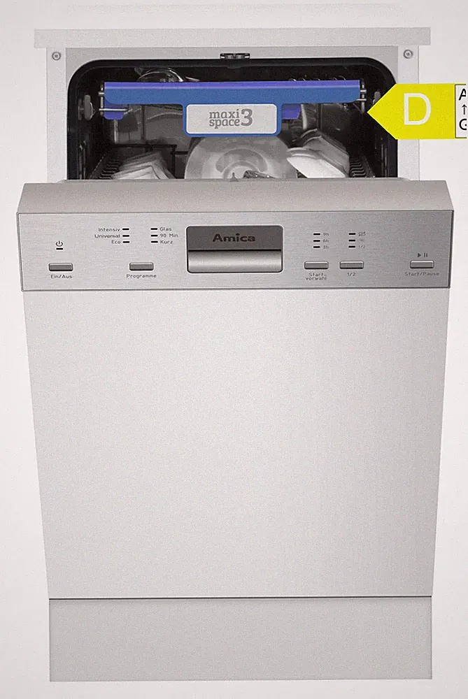 AMICA Geschirrspüler Einbau 45cm 10 Maßgedecke Edelstahl 47dB
