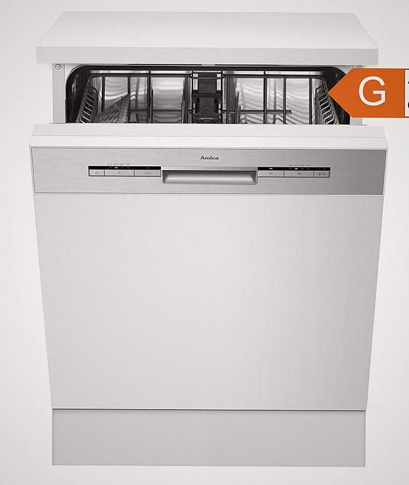 Amica Geschirrspüler Einbau 60cm Edelstahl 12 Maßgedecke A+ Aquastopp