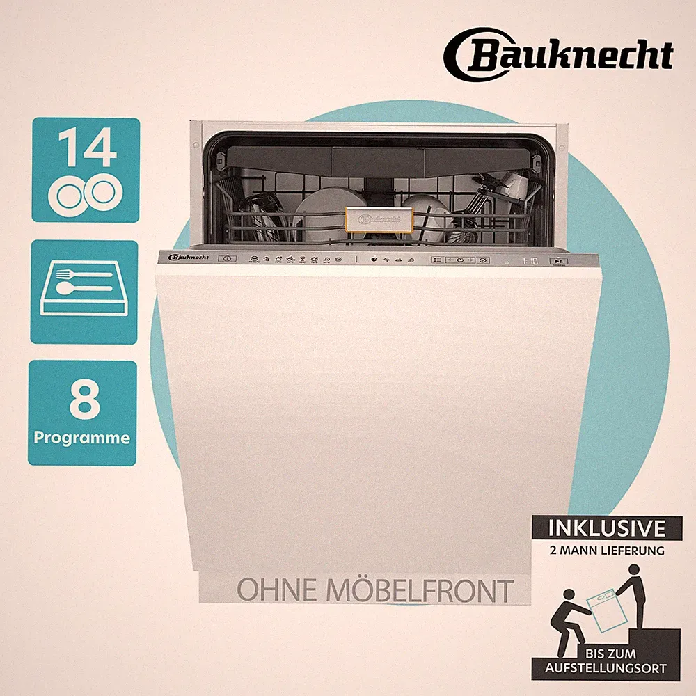 Bauknecht BKKR IAXL2 Geschirrspüler Weiß Besteckschublade Doormatic 2ML