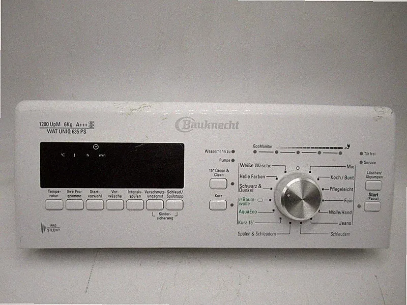 Bedienblende ohne Elektronik Waschmaschine Bauknecht Wat Uniq 635 PS