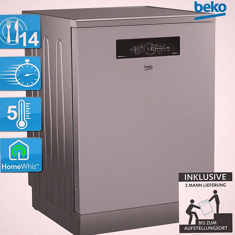 BEKO BDFN36462XP Geschirrspüler Home Whiz 14 Gedecke 2ML