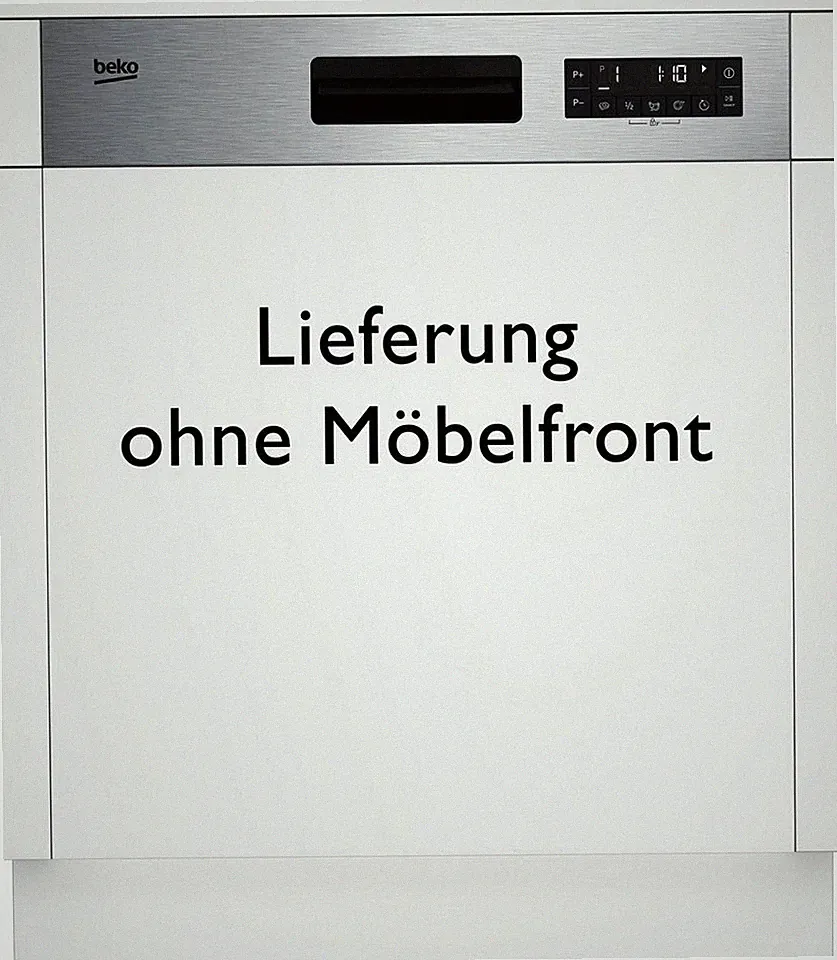 Beko - Einbau-Geschirrspüler BDSN25530X - teilintegriert 60 cm - 15 Maßgedecke