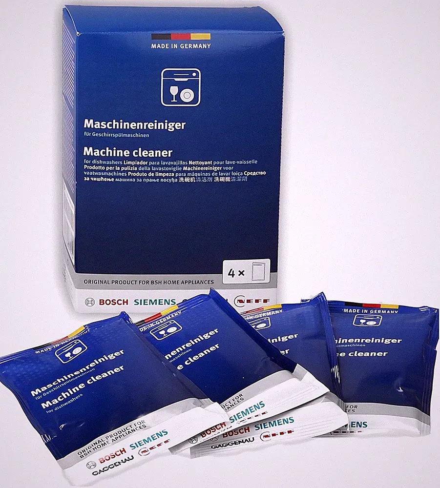Bosch Maschinenreiniger Geschirrspüler 00312477 4x45g Fett Entferner NEU OVP