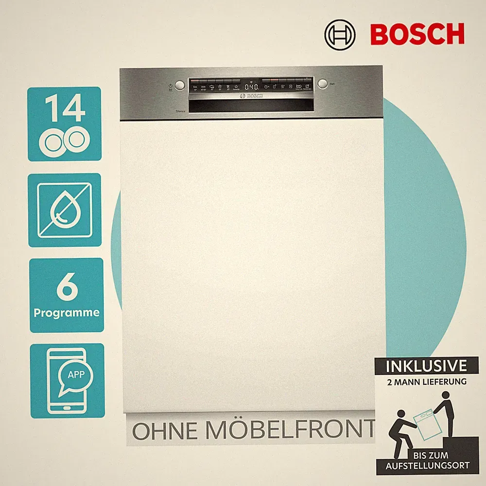 Bosch SMI4HVS14E Geschirrspüler 14 Maßgedecke Aquastop Home Connect 2ML