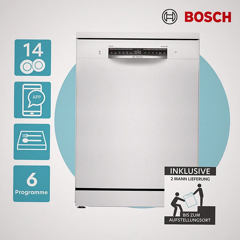 Bosch SMS4HVW14E Geschirrspüler 14 Maßgedecke Home Connect-App Aquastop 2ML