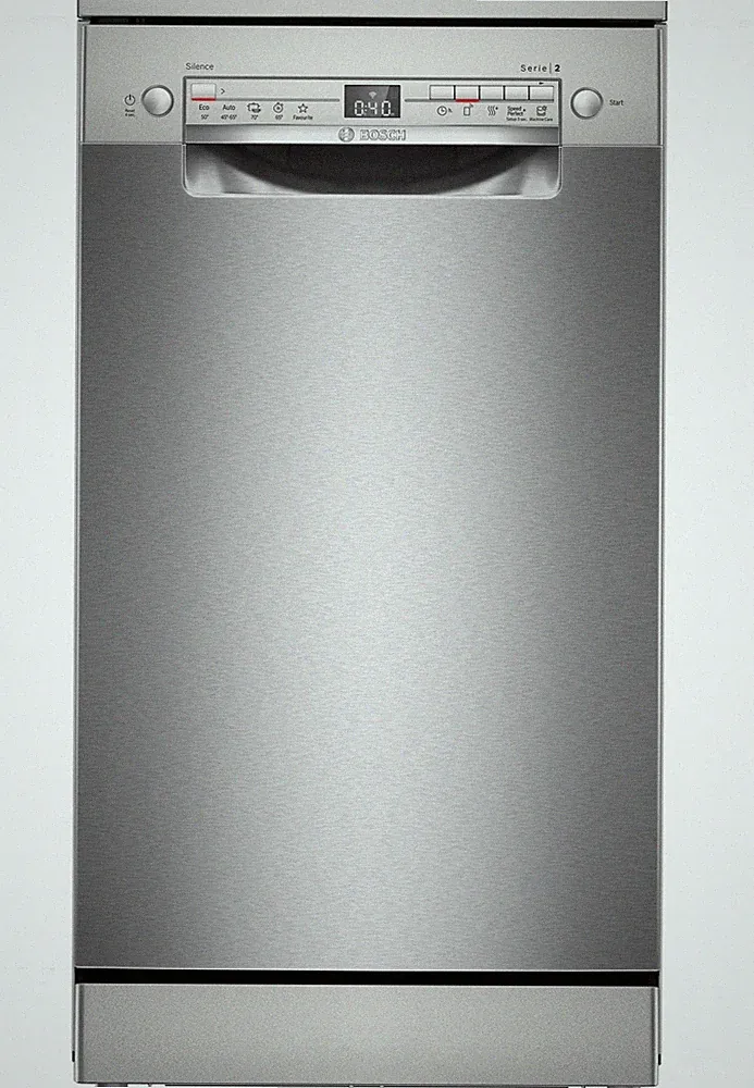 Bosch SPS2HKI42E, Serie 2, Smarter Geschirrspüler Freistehend, 45 cm breit, Silv
