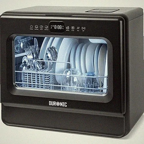 Duronic DW10 BK Tischgeschirrspüler Mini Geschirrspüler 6 Gedecke 6 Programme
