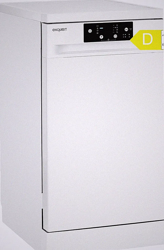 EXQUISIT GSP9109-451D Geschirrspüler 45cm 9 Maßgedecke weiß Edelstahl D