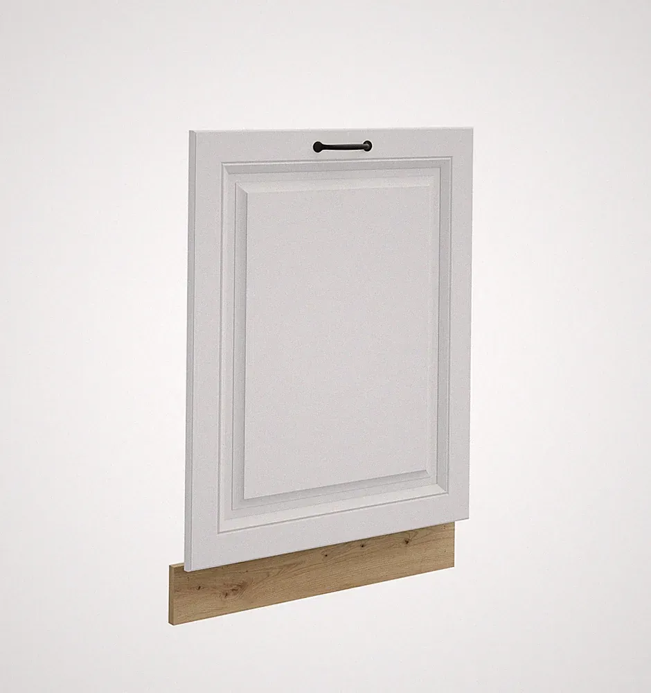 Frontblende für vollintegrierten Geschirrspüler 60 cm Stilo Weiß + Eiche Artisan