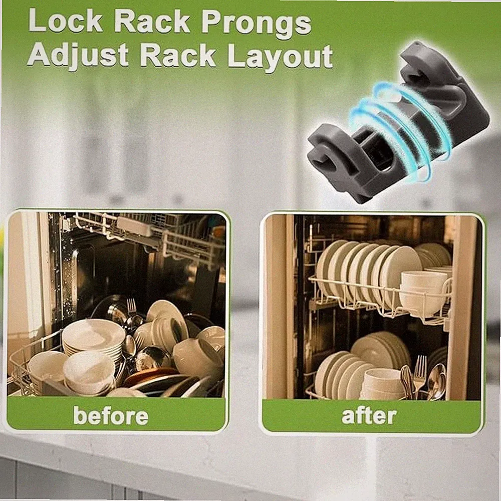 Geschirrspüler Gestell Halterung Clips 2 Stück ABS grau für LG PS12081829 451