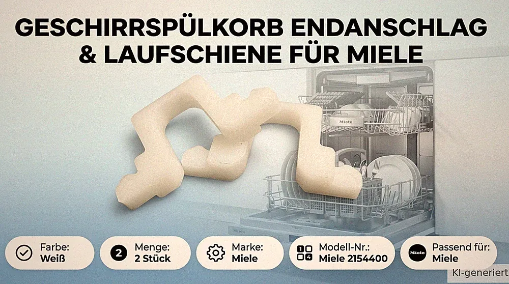 Geschirrspülkorb Endanschlag passend für Miele Laufschiene oberkorb