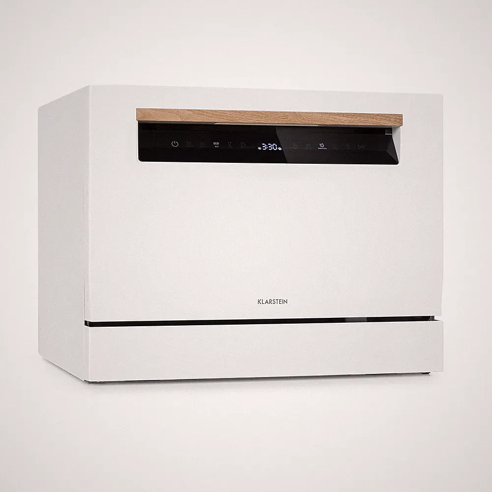 Geschirrspülmaschine Tisch Spüler 1380W 6,5L 6 Gedecke Aquastop freistehend weiß