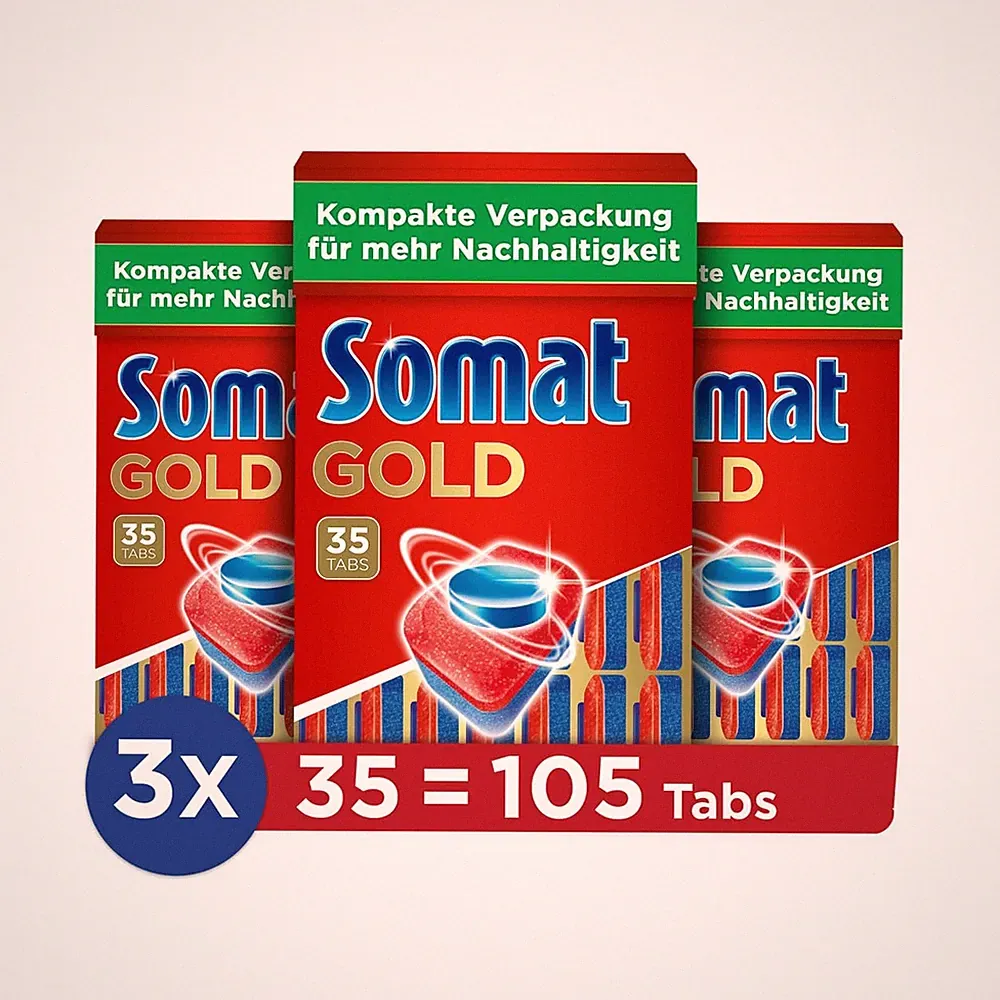 Gold Spülmaschinen Tabs 105 Tabs, Geschirrspültabs für strahlend sauberes Ges...