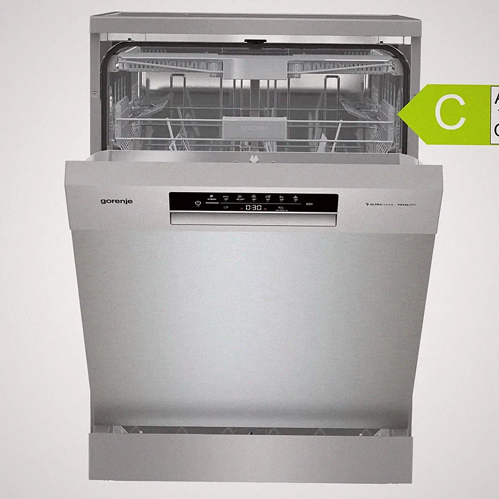 Gorenje Geschirrspüler GU642C90X 60cm Unterbau 14 Maßgedecke silber 45dB C