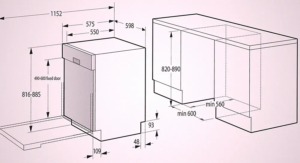 Gorenje GI642E90X 60 cm Geschirrspüler teilintegriert (ohne Front) Leise 13