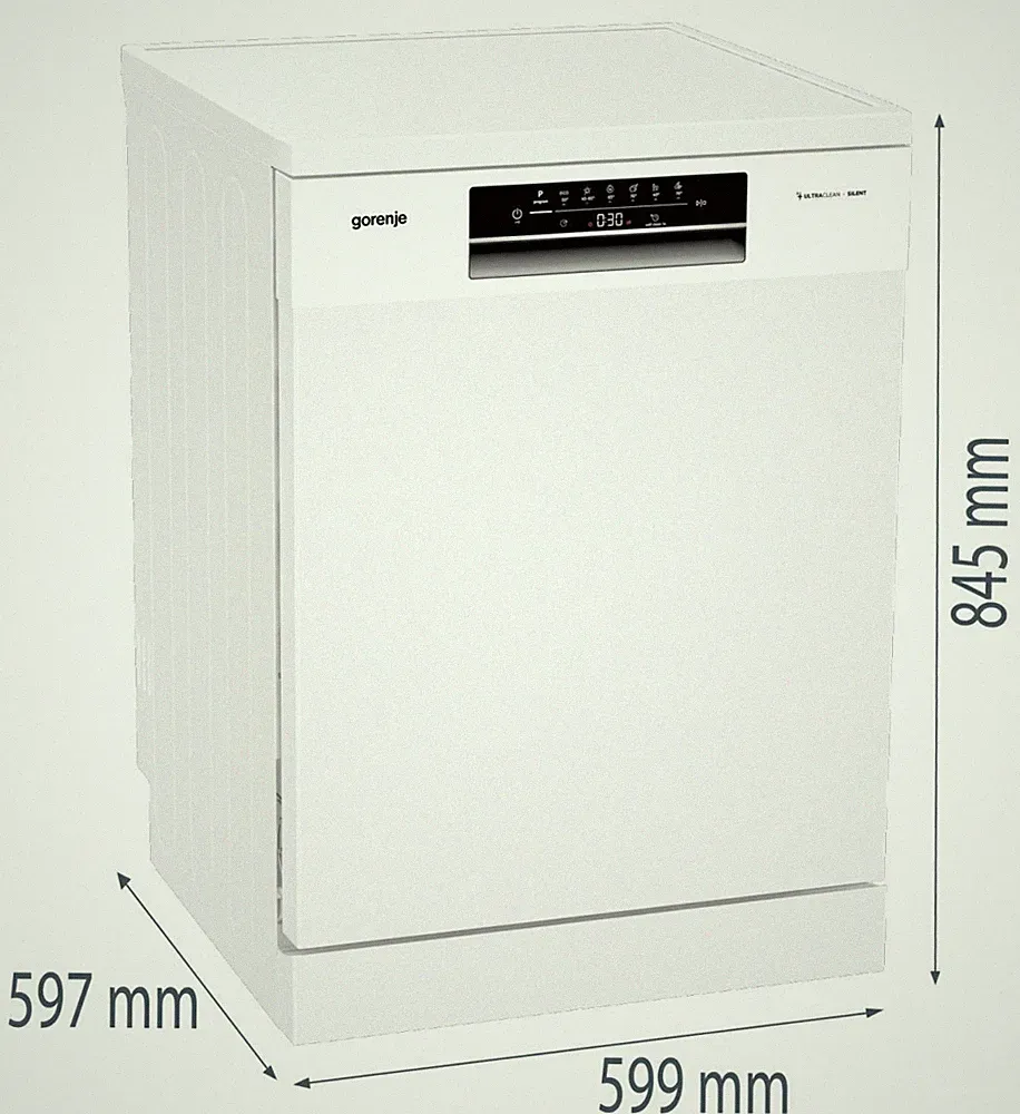 Gorenje GS642D90W 60 cm Geschirrspüler freistehend Leise 14 Maßgedecke aquaStop