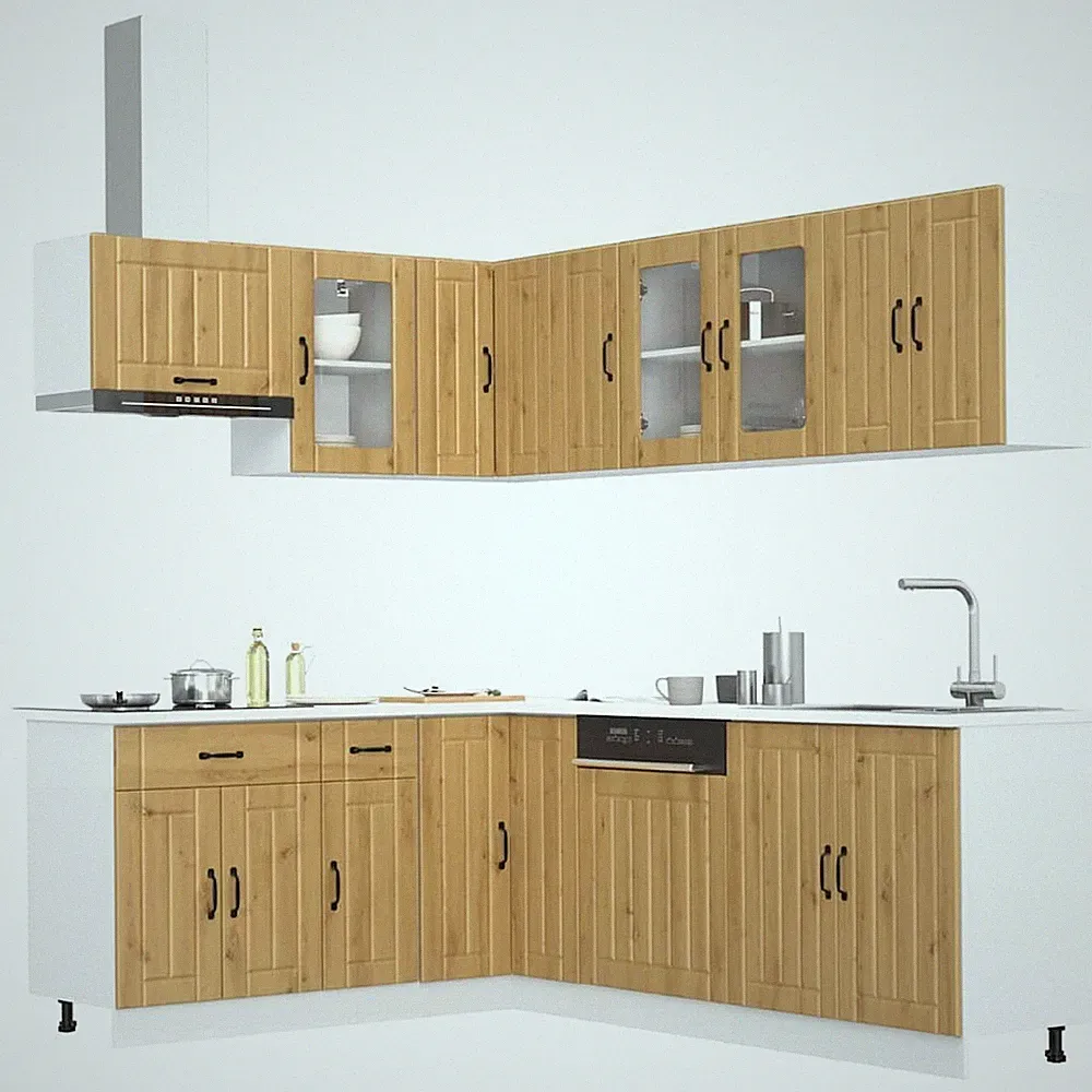 Küchenschrank-Set 11-teilig Schrank Lagerschrank Holzwerkstoff vidaXL