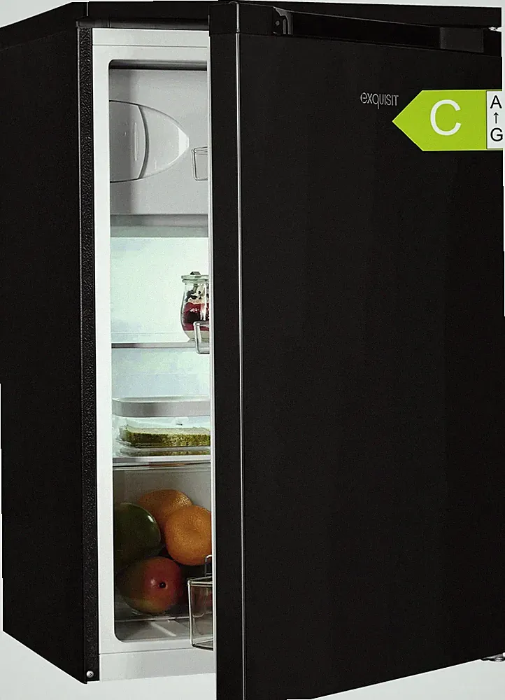 Kühlschrank Tischgerät 107L Gefrierfach Inox Anthrazit KS16-4-051C