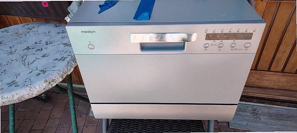 Medion freistehender Geschirrspüler silber mit Display, Eco-Programm