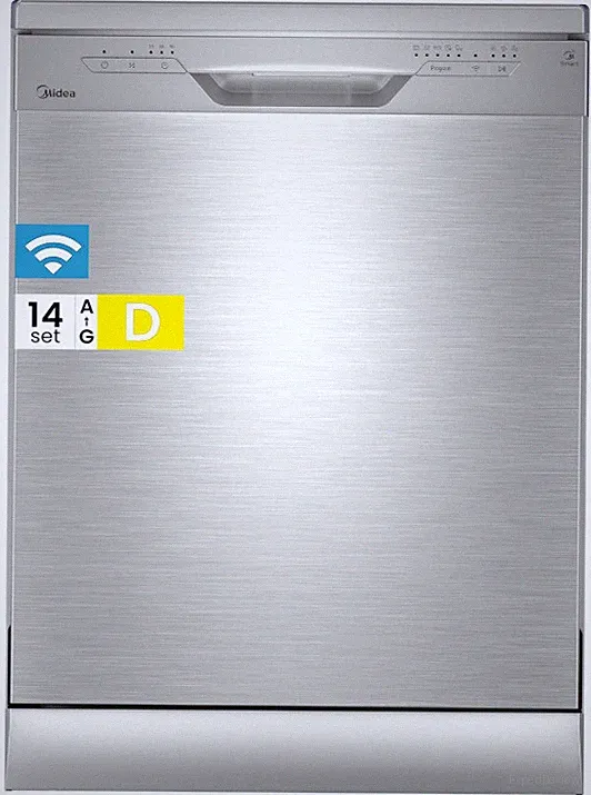 Midea SF 3.60N PRO Geschirrspüler 60 cm freistehend 14 Gedecke Edelstahl 47 dB