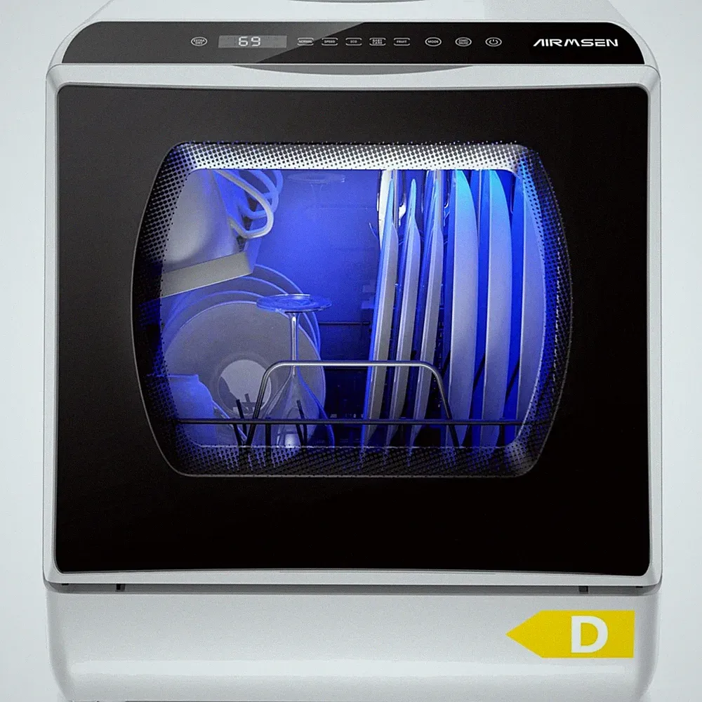 Mini Geschirrspüler 5L Wasser tank 6 Programme Touch LED Kompakt