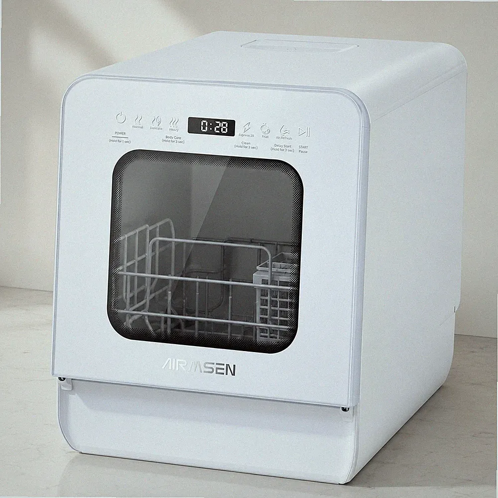 Mini Tischgeschirrspüler 5L 9 Programme 4 Maßgedecke 37 cm Weiß