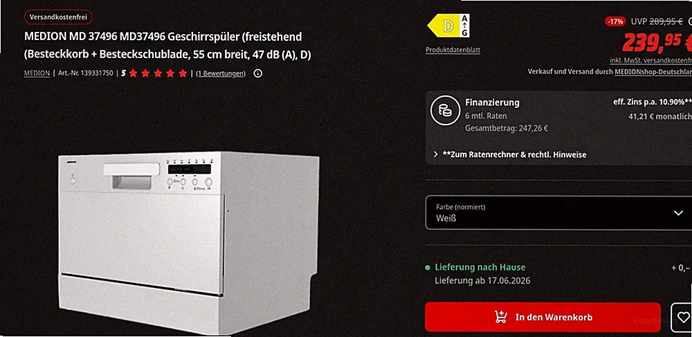 Mit Garanti, Originalverpackt, GESCHIRRSPÜLER
