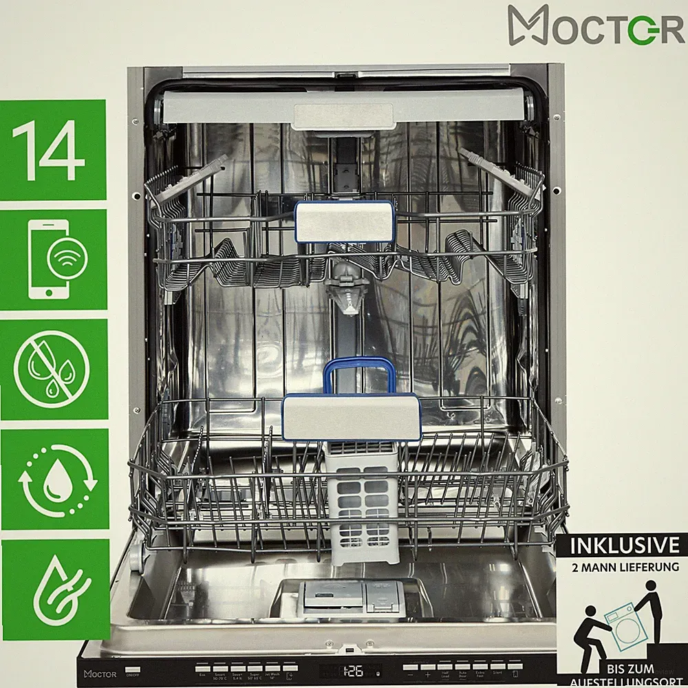 MOCTOR DWV70014A Geschirrspüler Antibakterieller Filter WIFI Funktion 2ML