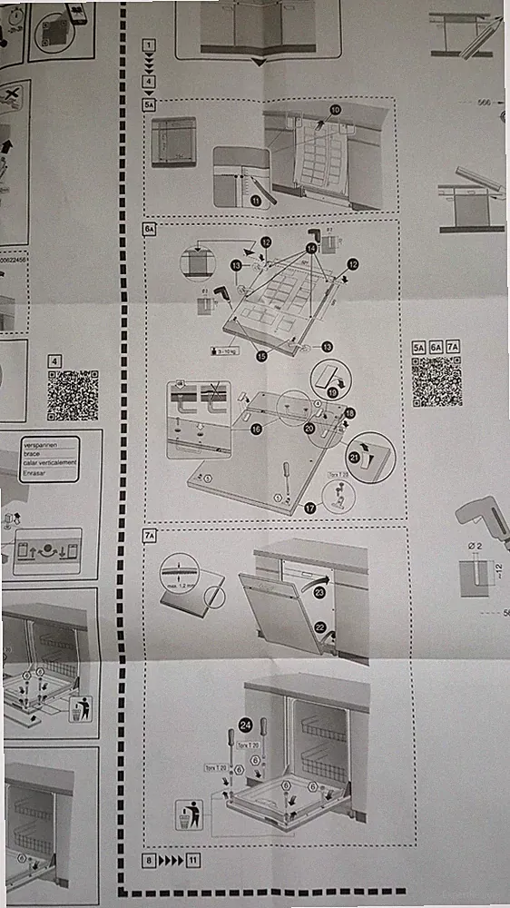 Montageanleitung Geschirrspüler Front 60cm, Bosch, Siemens, Neff, Constructa ua.