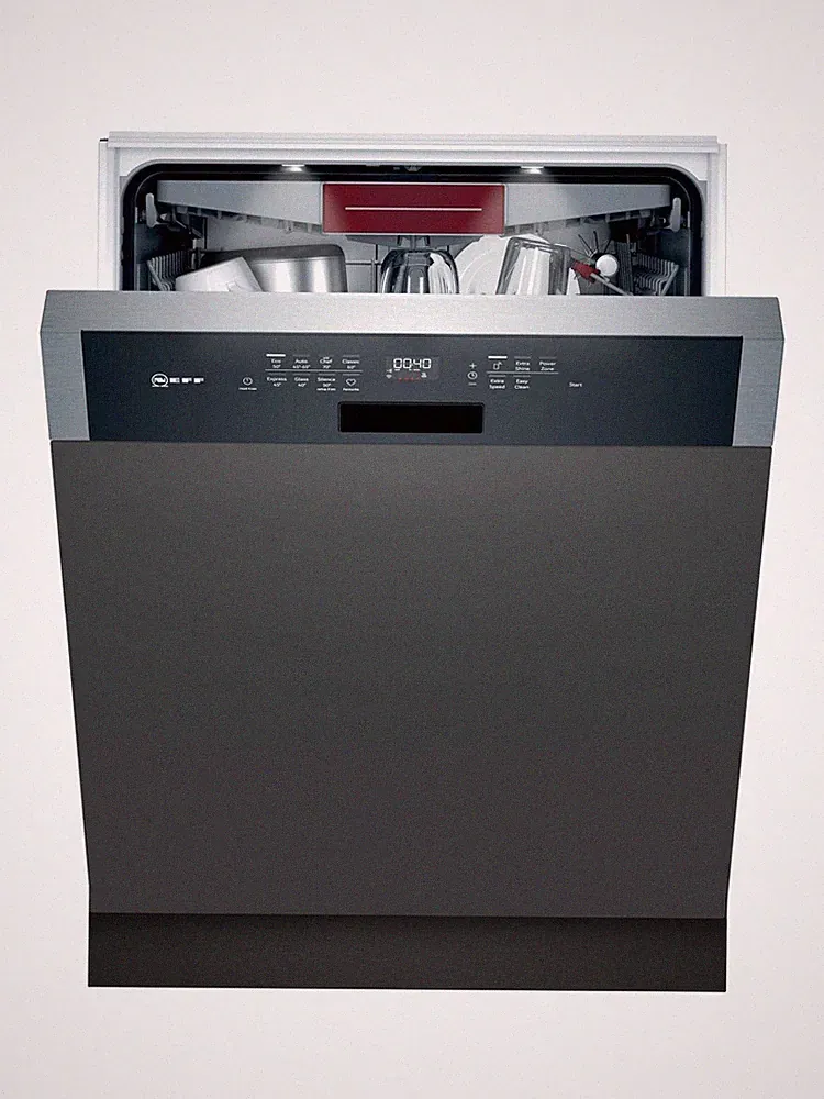 Neff - Geschirrspüler S147ZCS35E - Teilintegriert - 60 cm - Leise - AquaStop