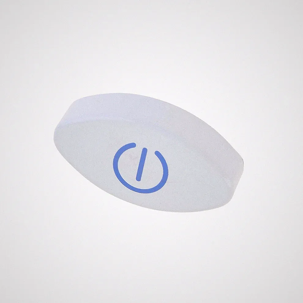 Original Indesit Geschirrspüler Weiß Plastik Auf / Aus Druckknopf Schalter ESD