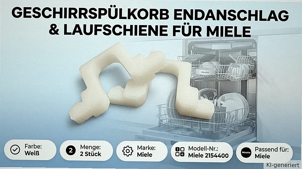 passend für Miele Geschirrspülkorb Endanschlag Lau Clip Klammer laufschiene korb