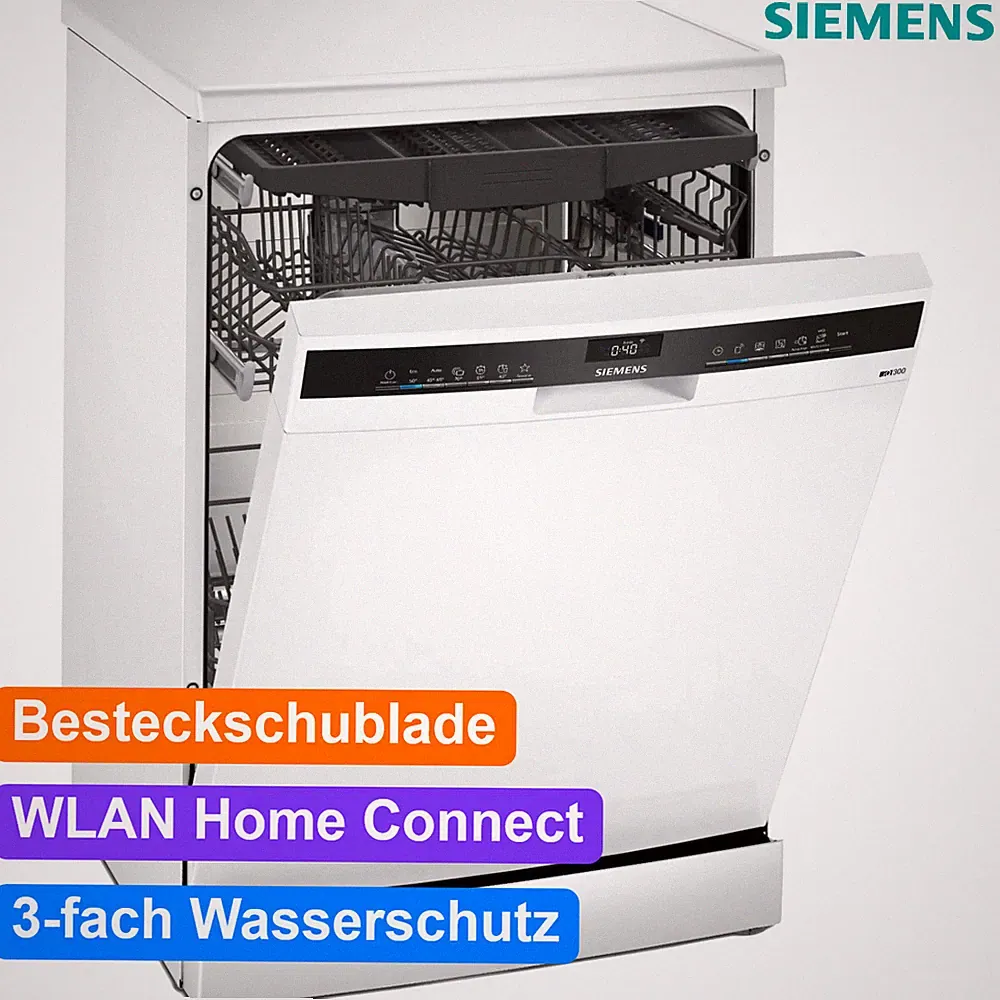 Siemens Standgeschirrspüler iQ300 Geschirrspüler 60cm Freistehend unterbaufähig
