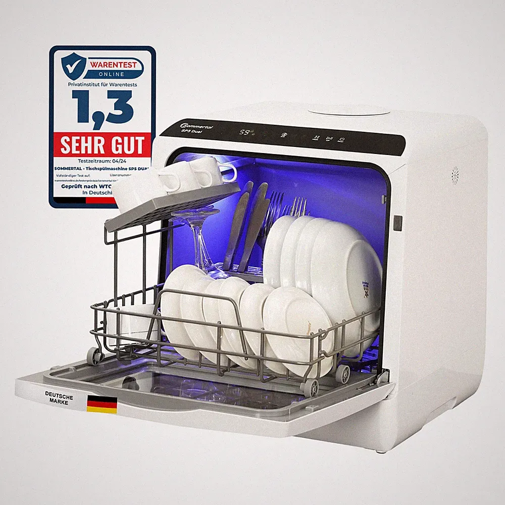 Sommertal Tischspülmaschine SP5 Dual - Spülmaschine Geschirrspüler Single