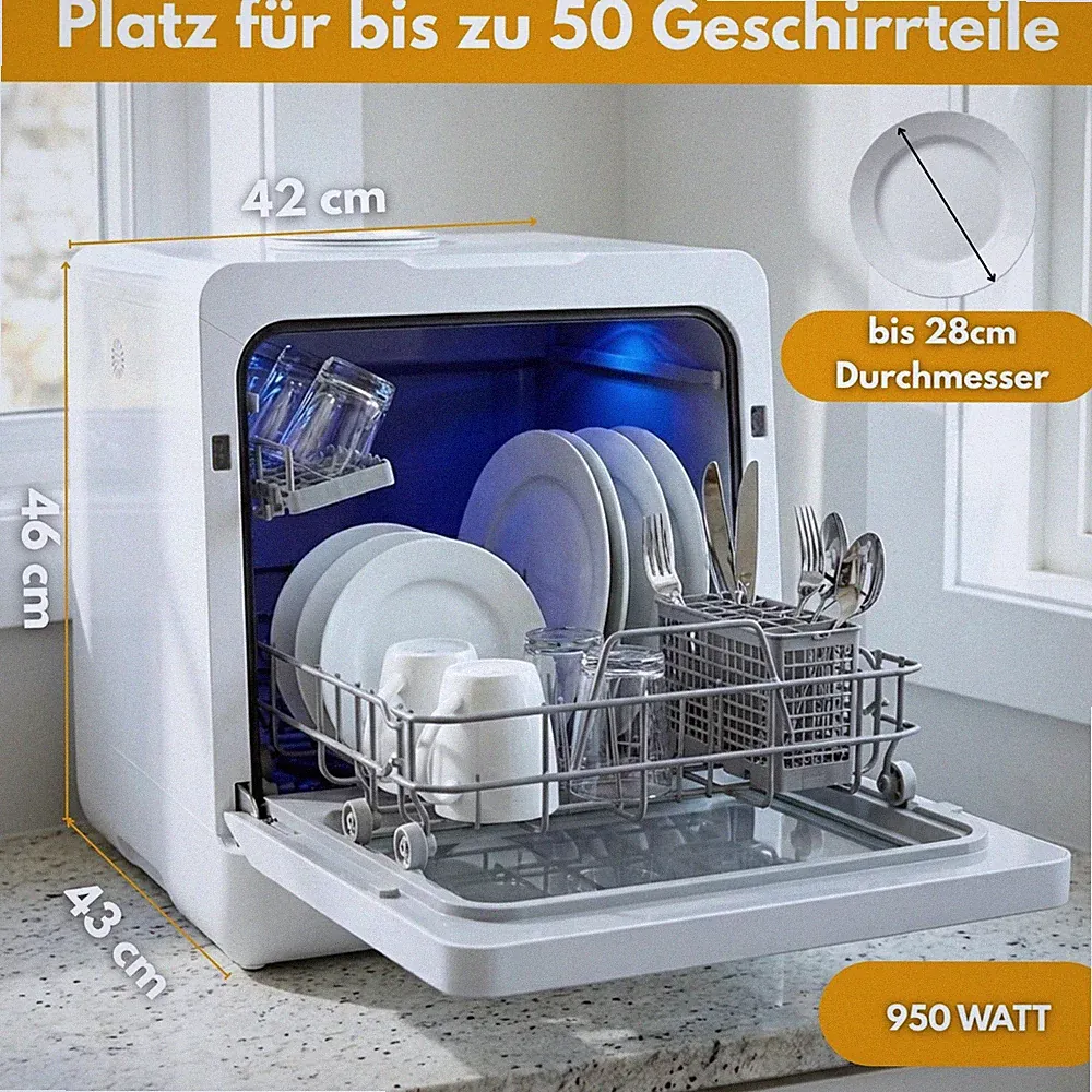 Sommertal Tischspülmaschine SP9, 8 Progr., Led & Touch - NEU - Top für Camping