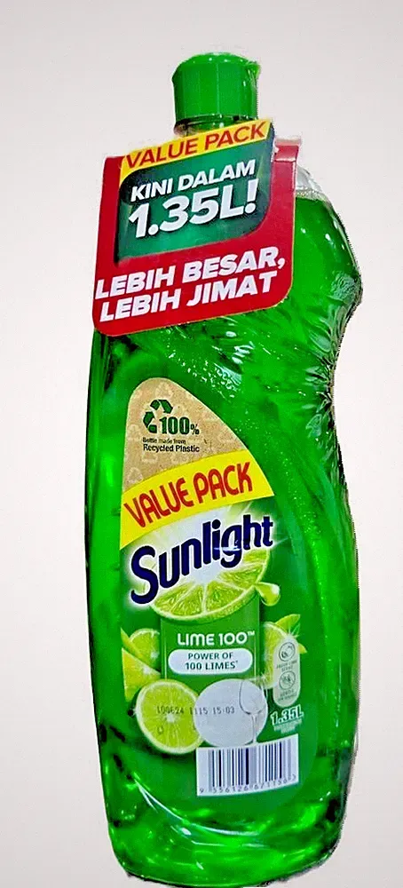 Sunlight Geschirrspülmittel Liquid Frische Limette Instant Entfetten Tech 1.35L