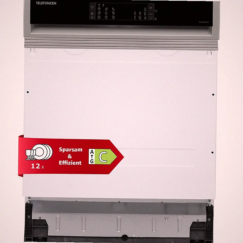 Telefunken Geschirrspüler Einbau teilintegriert Spülmaschine 60cm AquaStop